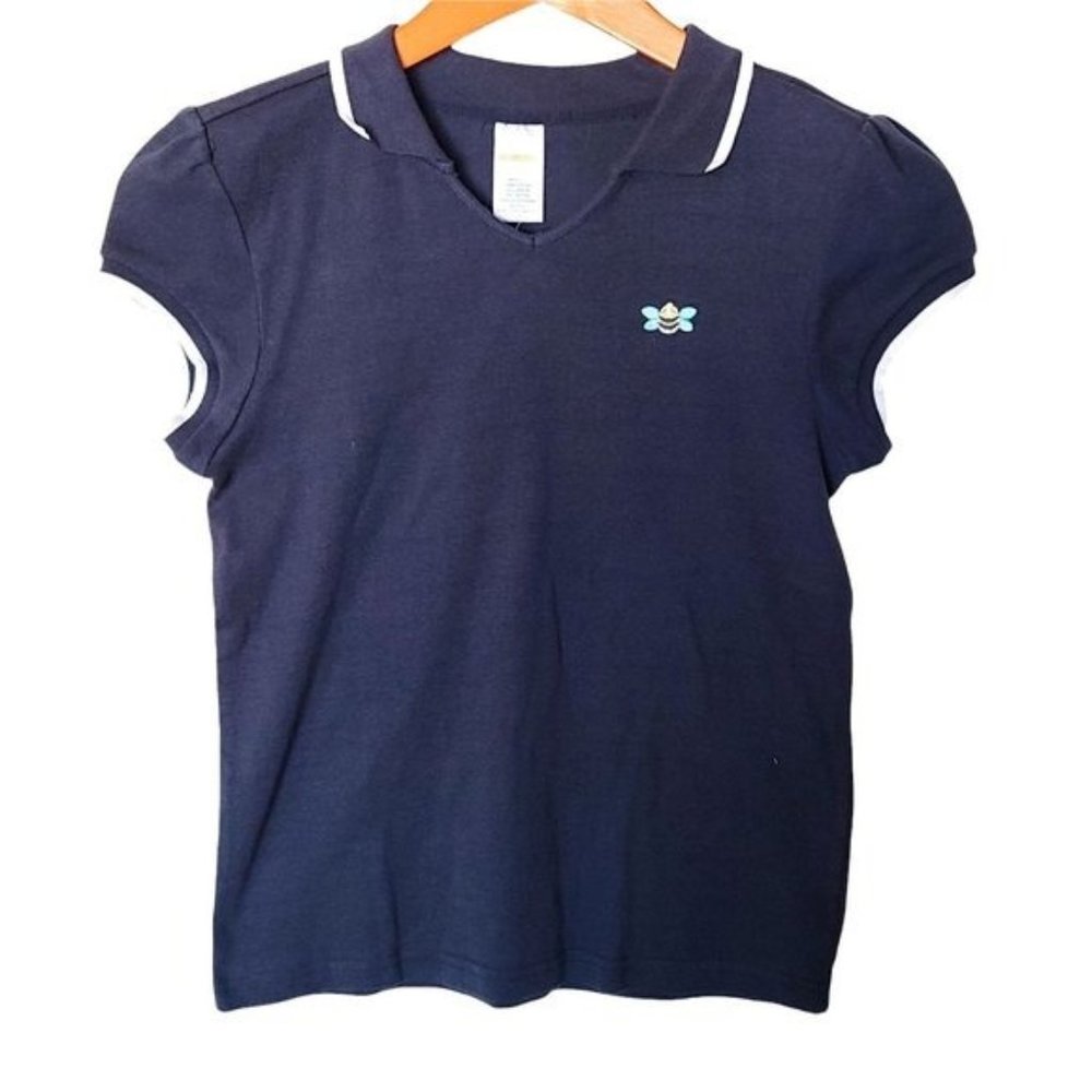 Gymboree Outlet Top Polo Shirt size 12‎ Years NWT Bee Embroidery Navy